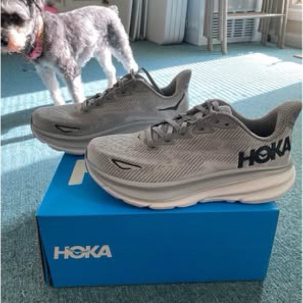 Hoka Gray Athletic Shoes - Picture 2 of 3